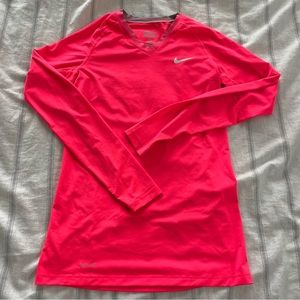 Nike Pro Hot Pink Dri Fit Long-sleeve